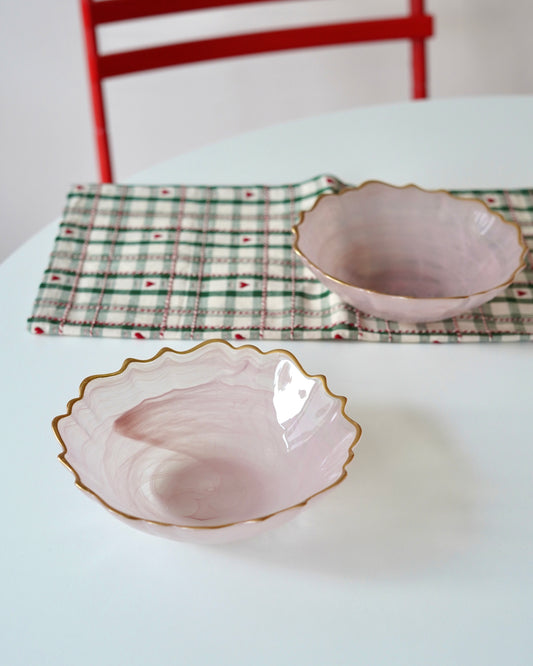 pembe gold detaylı kase 6 adet