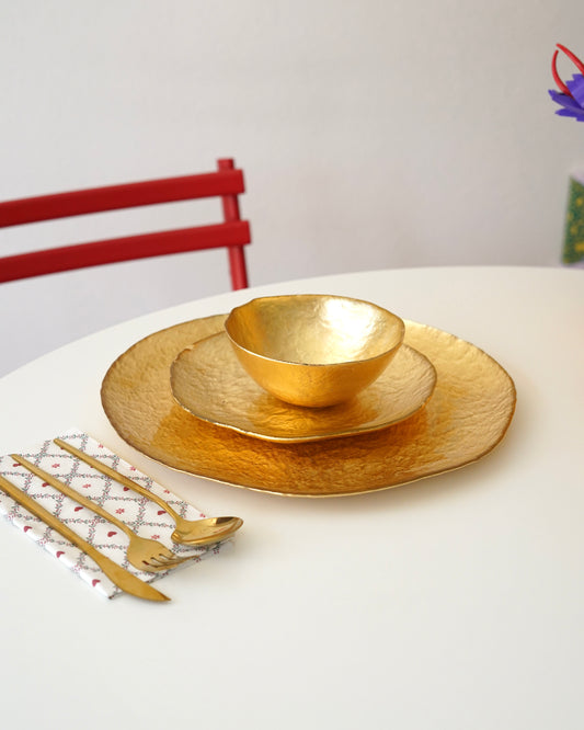 gold yemek takımı 6 kişilik 18 parça