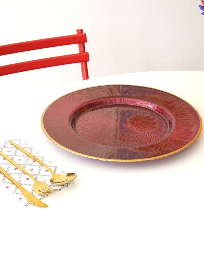Fuşya 33 cm tabak 4 adet