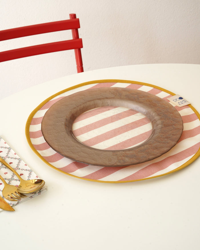 bakır ortası şeffaf 28 cm tabak 5 kişilik