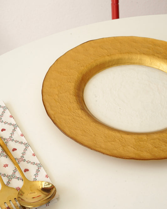 gold ortası şeffaf 28 cm tabak