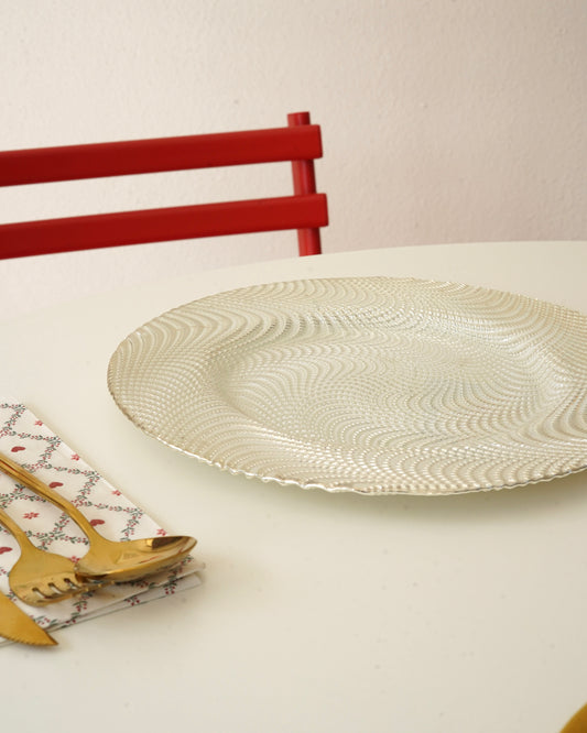 gümüş 28 cm tabak 4 kişilik