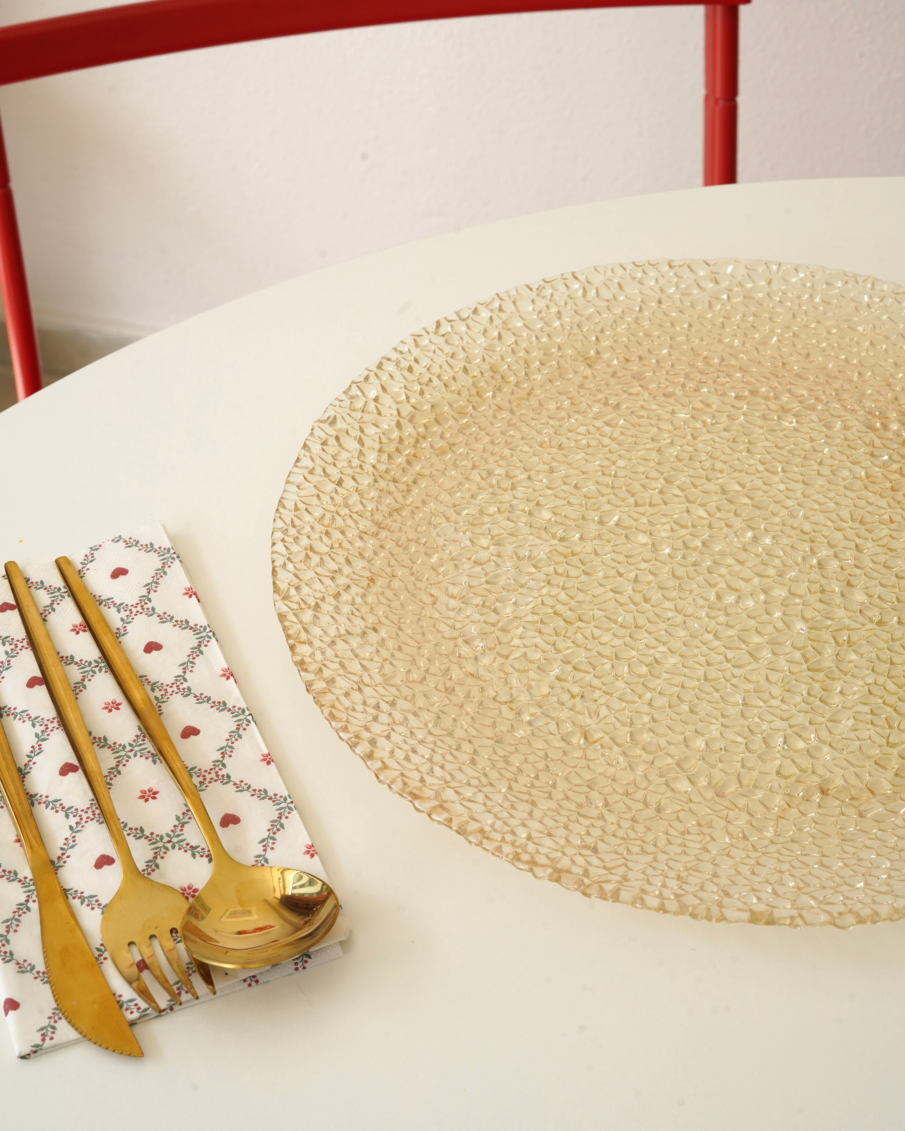 gold kabarcıklı 33 cm tabak 10 kişilik