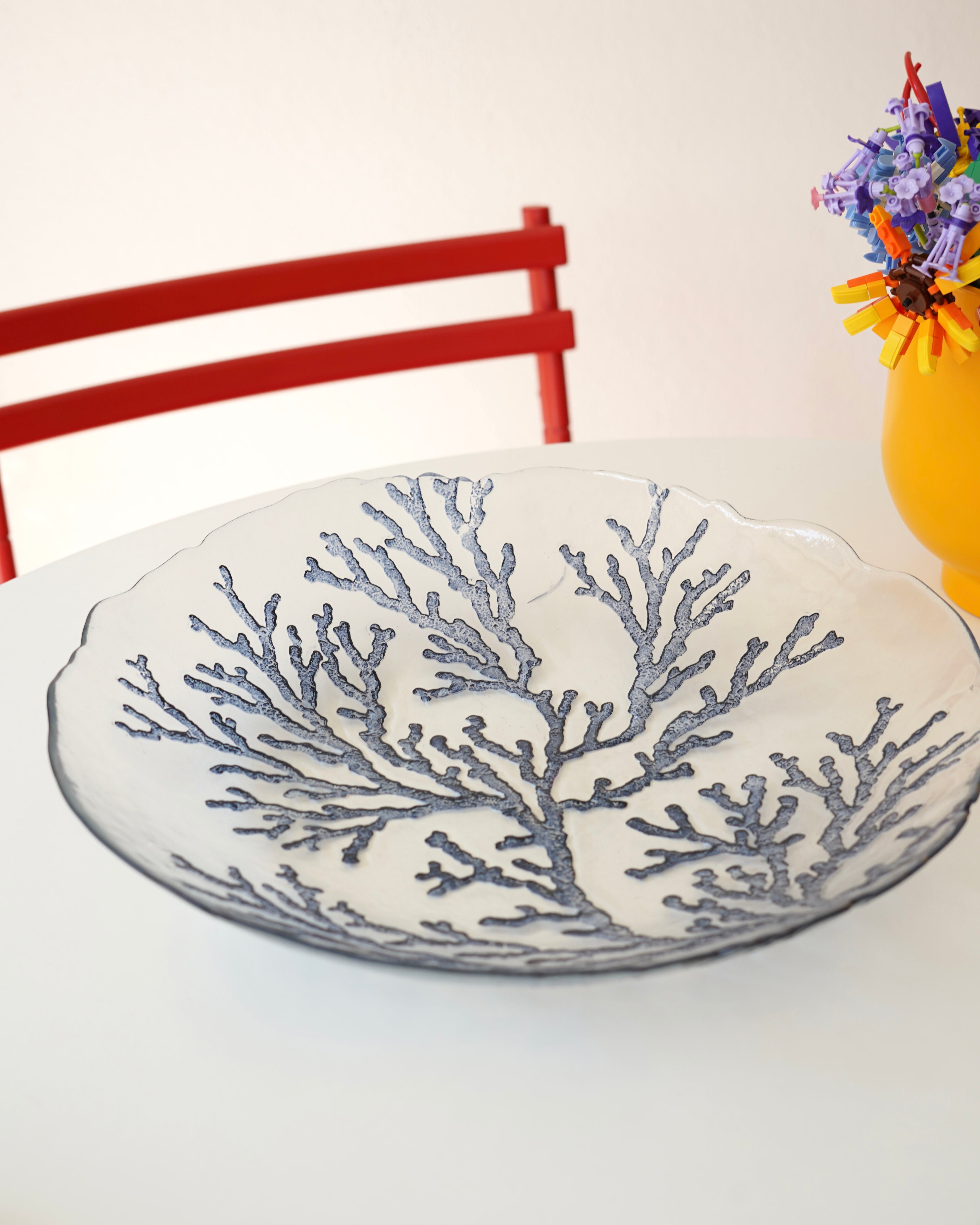 mavi yosun desenli meyvelik 40 cm