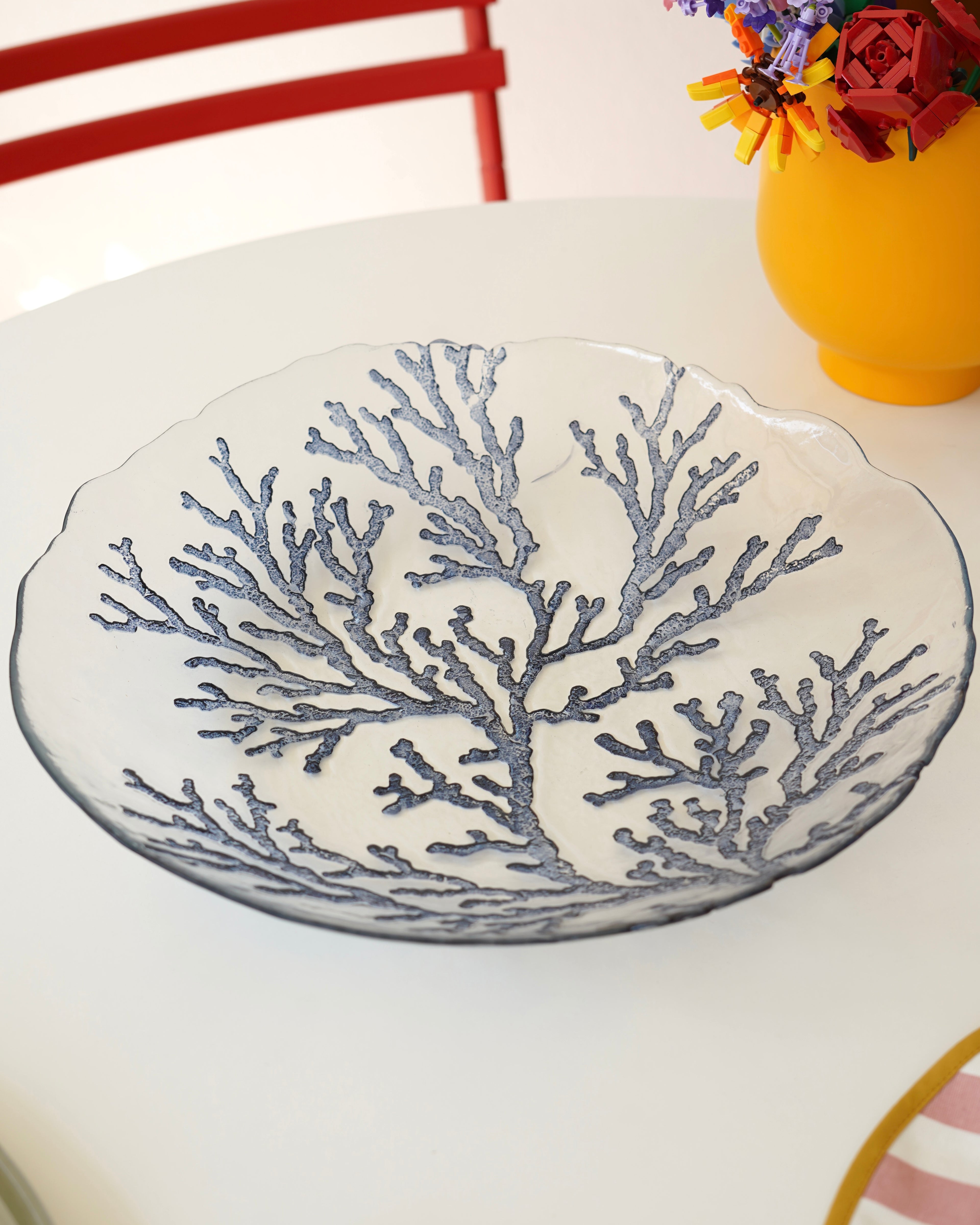 mavi yosun desenli meyvelik 40 cm