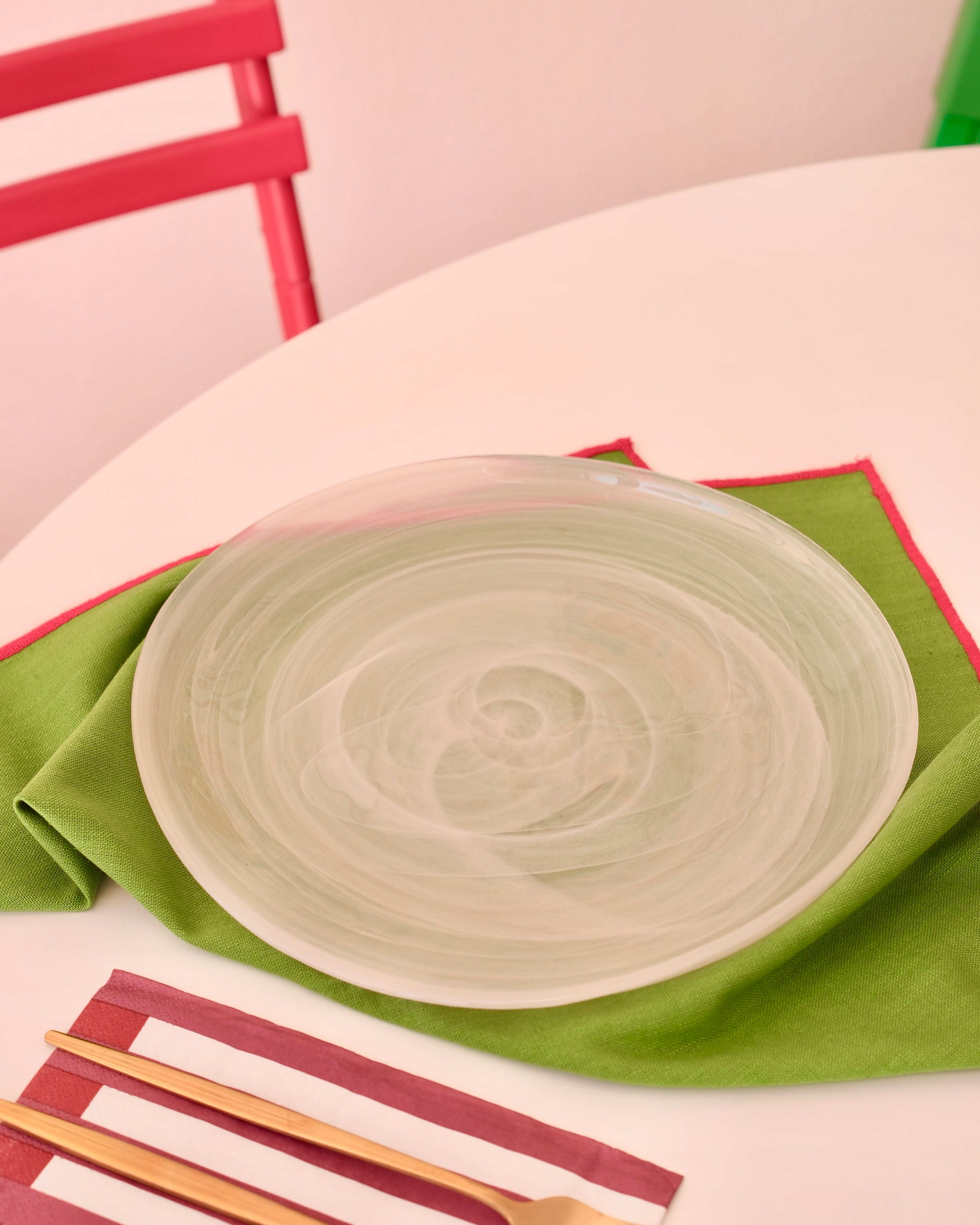 uçuk pembe yemek takımı 6 kişilik