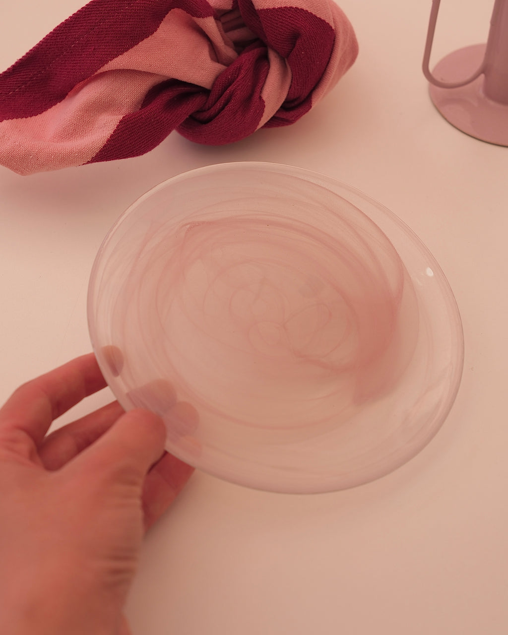 pembe mini tatlı tabağı 6 adet