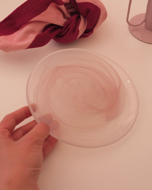 pembe mini tatlı tabağı 6 adet