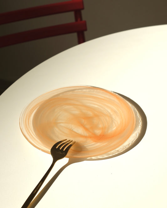 Turuncu pasta tabağı 6 kişilik