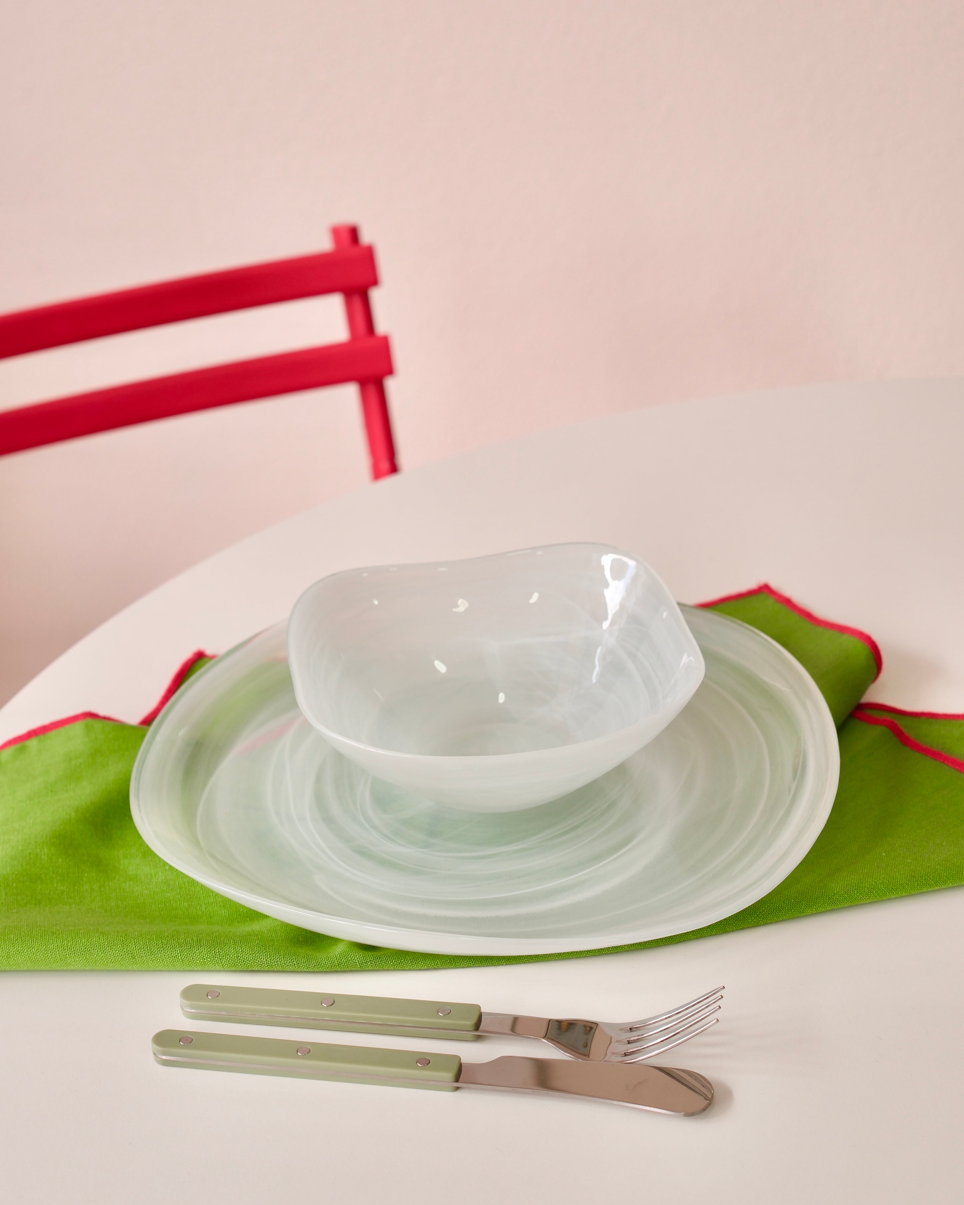 Beyaz yemek takımı 8 kişilik yemek takımı kenarı kıvrık tabak