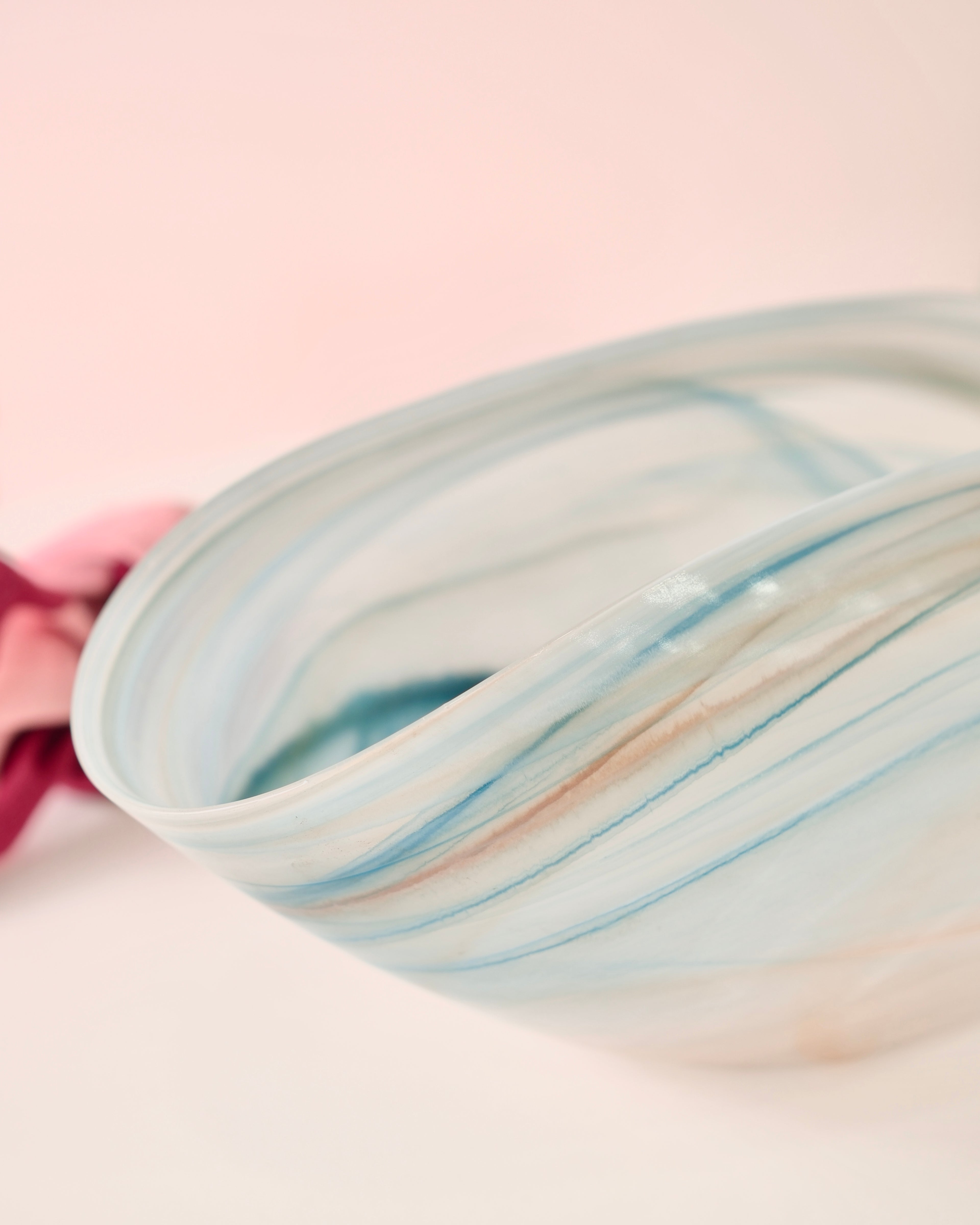 Büyük boy mavi oval kase