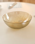 Kahverengi gold detaylı salata kasesi