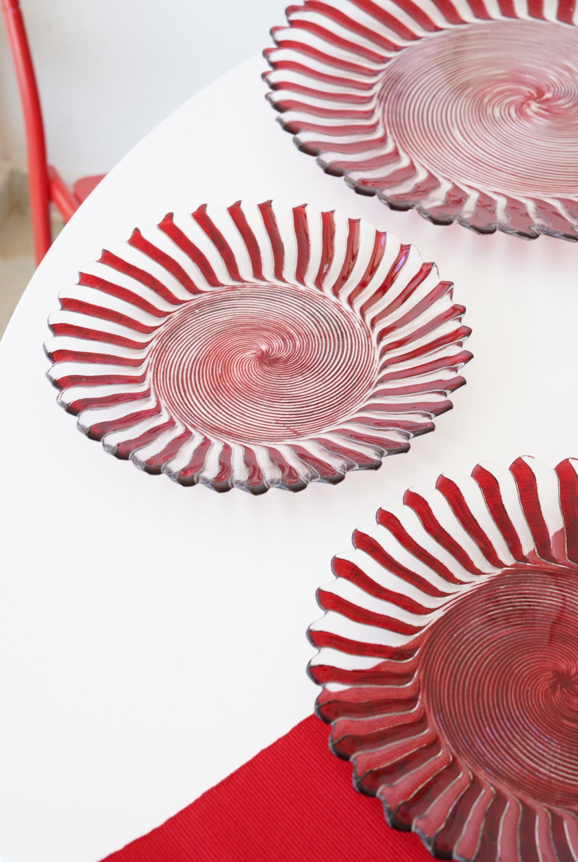 çizgili yılbaşı pasta tabağı set