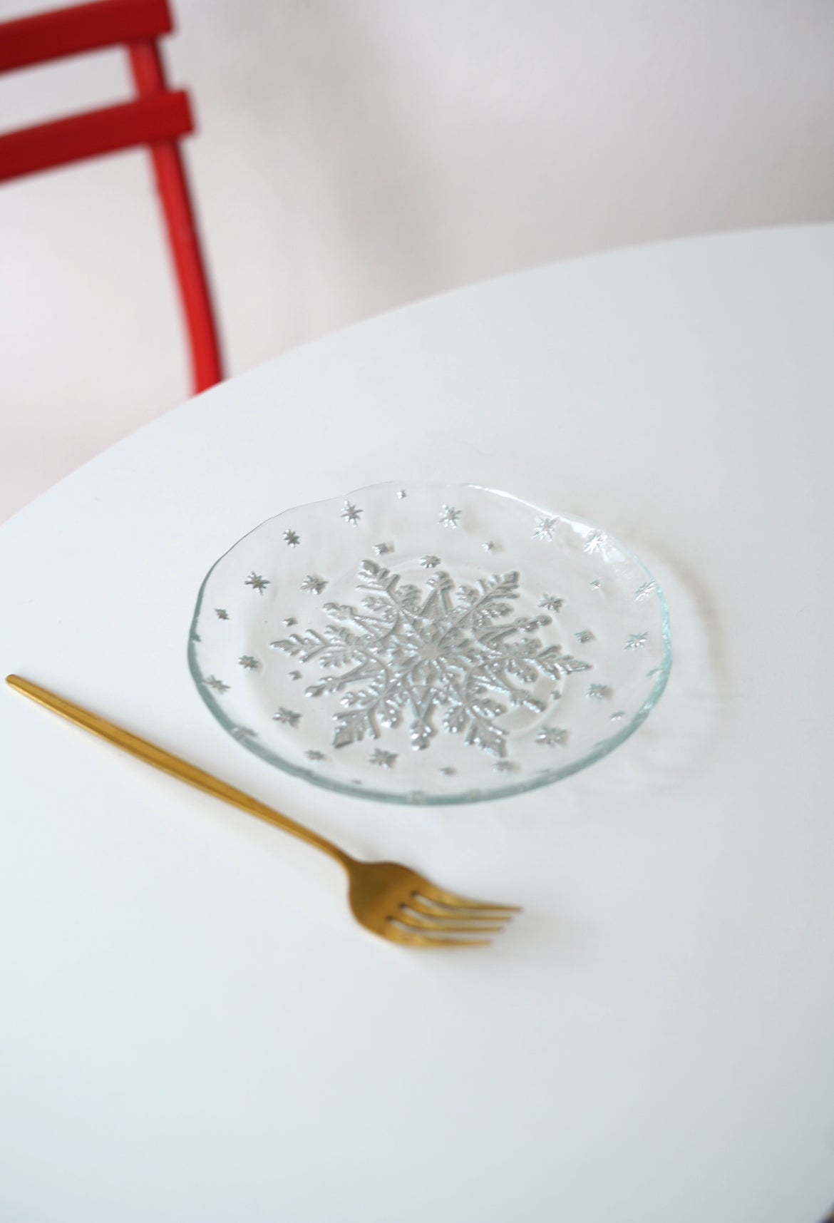 kar desenli mini tatlı tabağı 6 kişilik