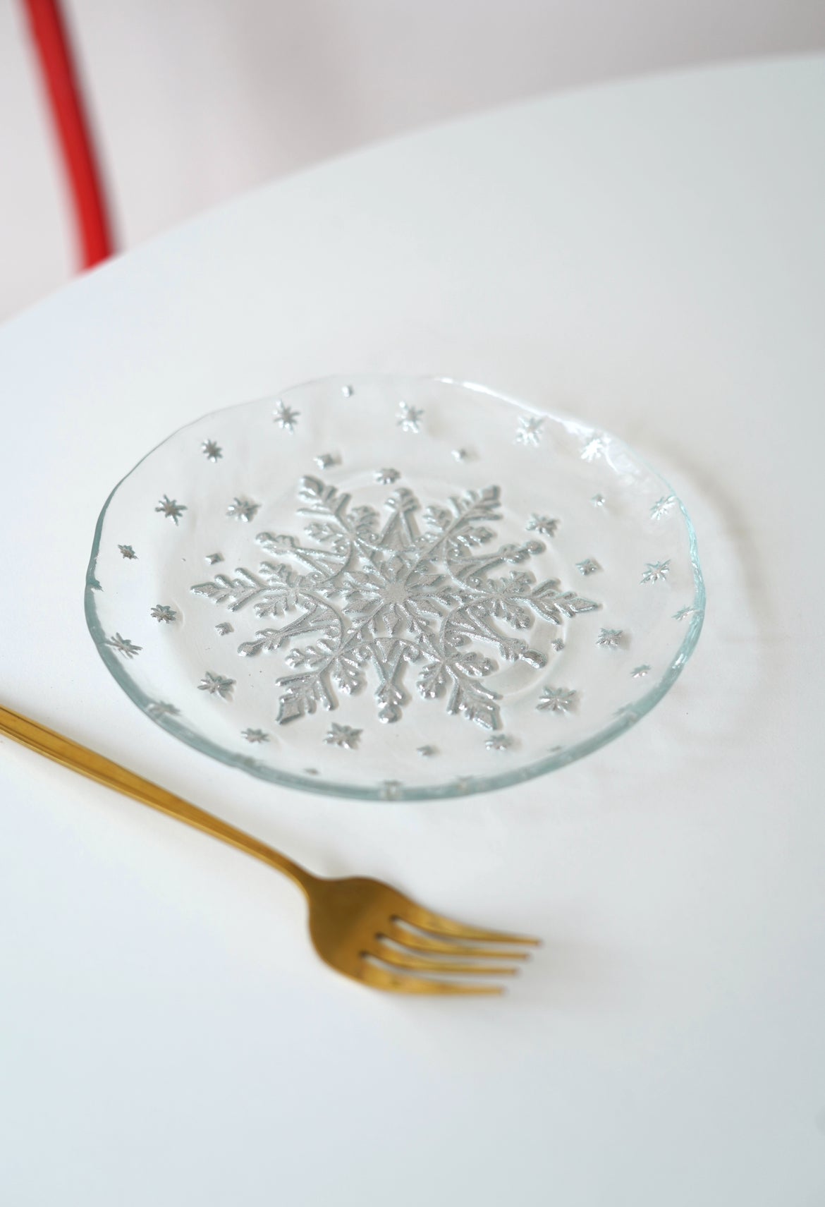 kar desenli mini tatlı tabağı 6 kişilik