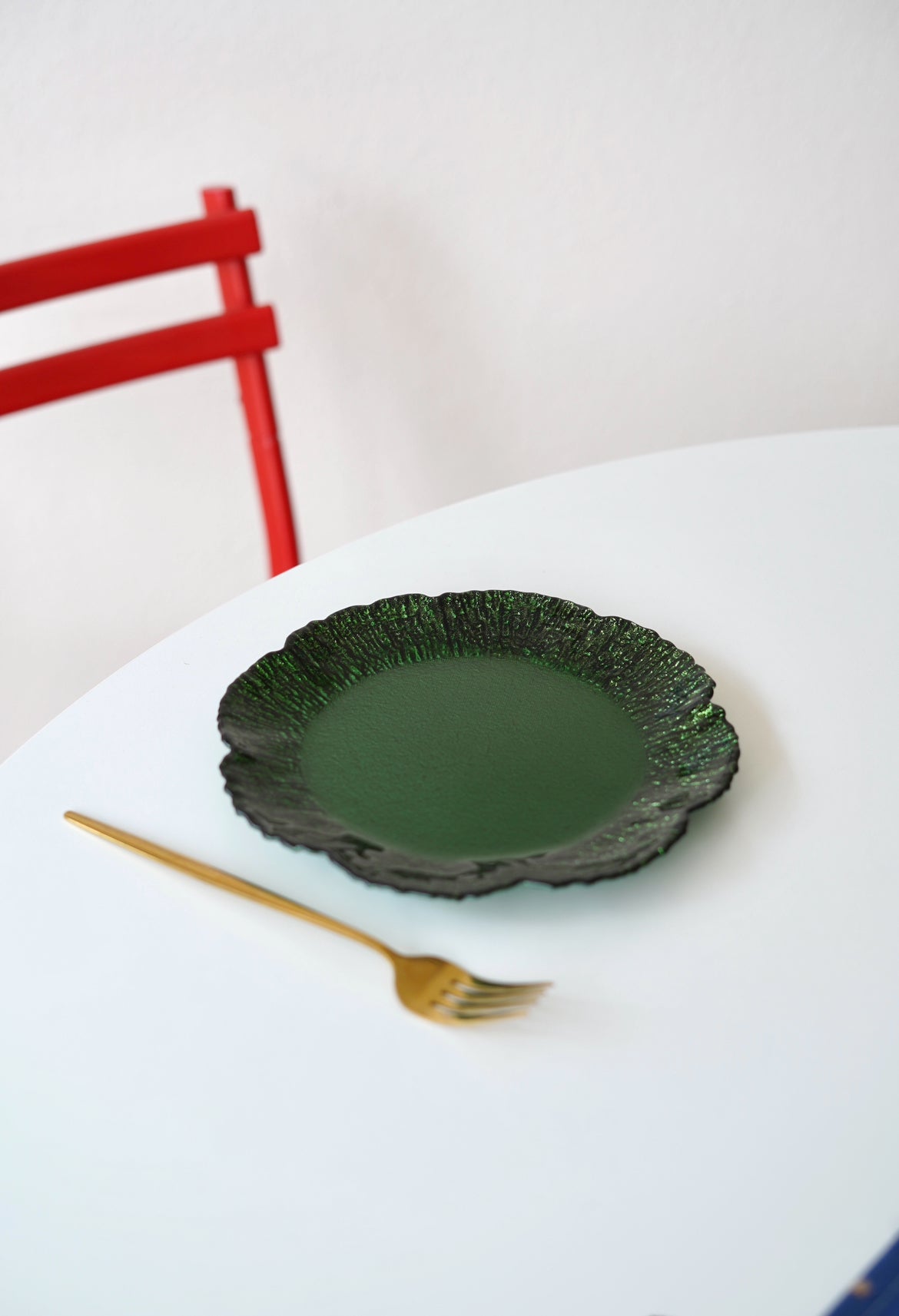 yeşil papatya pasta tabağı 6 kişilik ve sunum tabağı