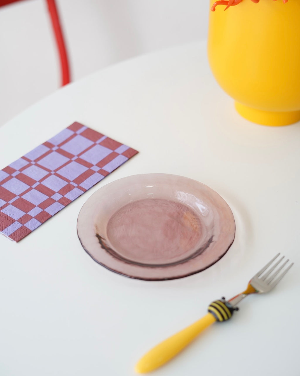 mor şeffaf mini tatlı tabağı 5 adet