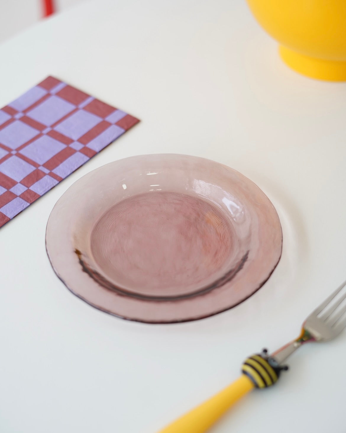 mor şeffaf mini tatlı tabağı 5 adet