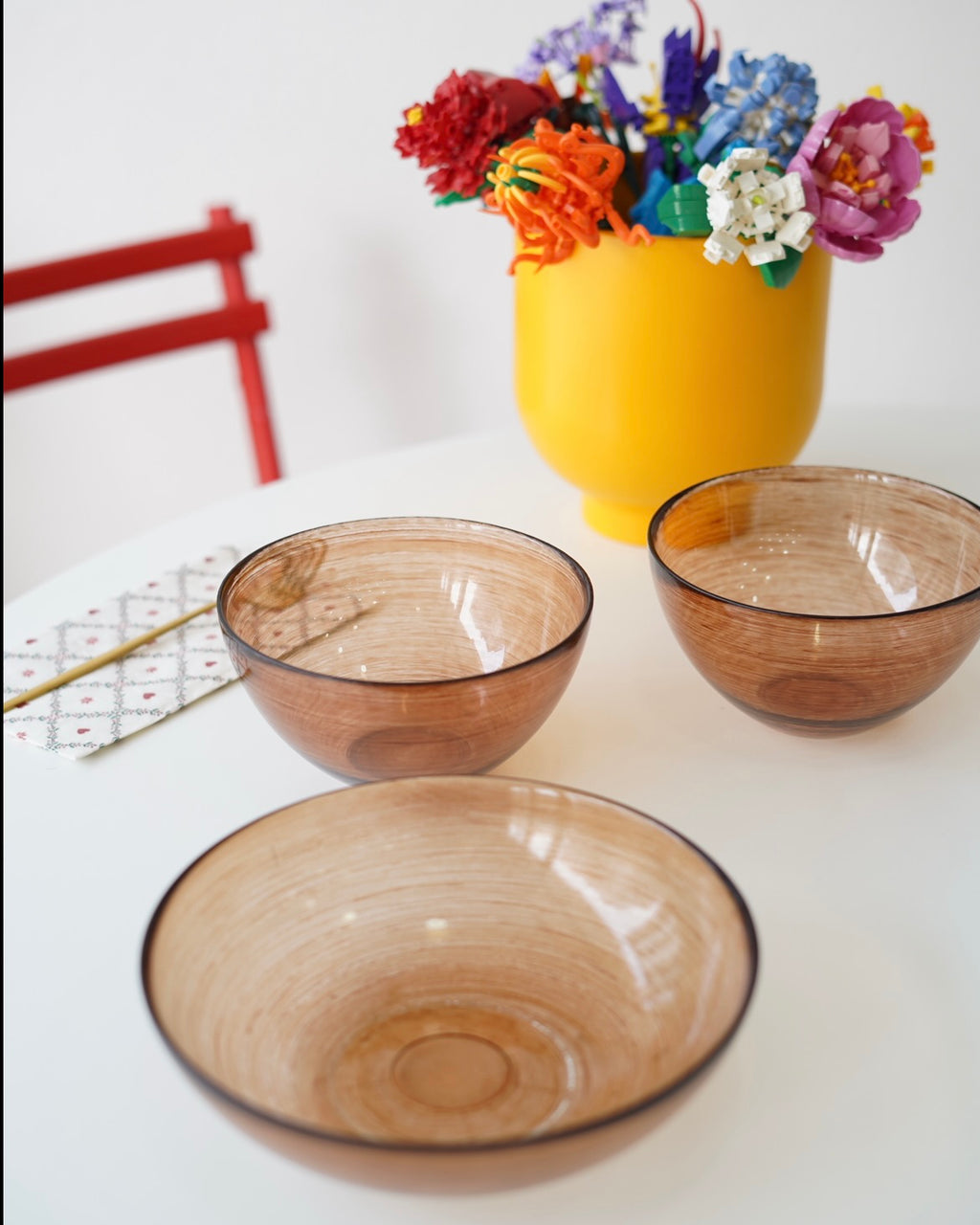 kahverengi kase set 5 parça