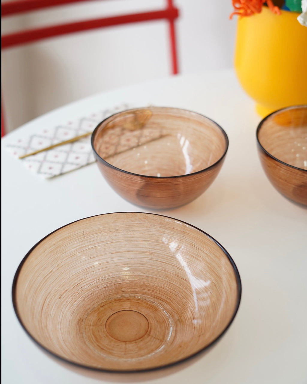 kahverengi kase set 5 parça