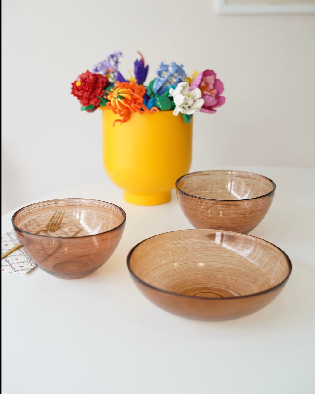 kahverengi kase set 5 parça