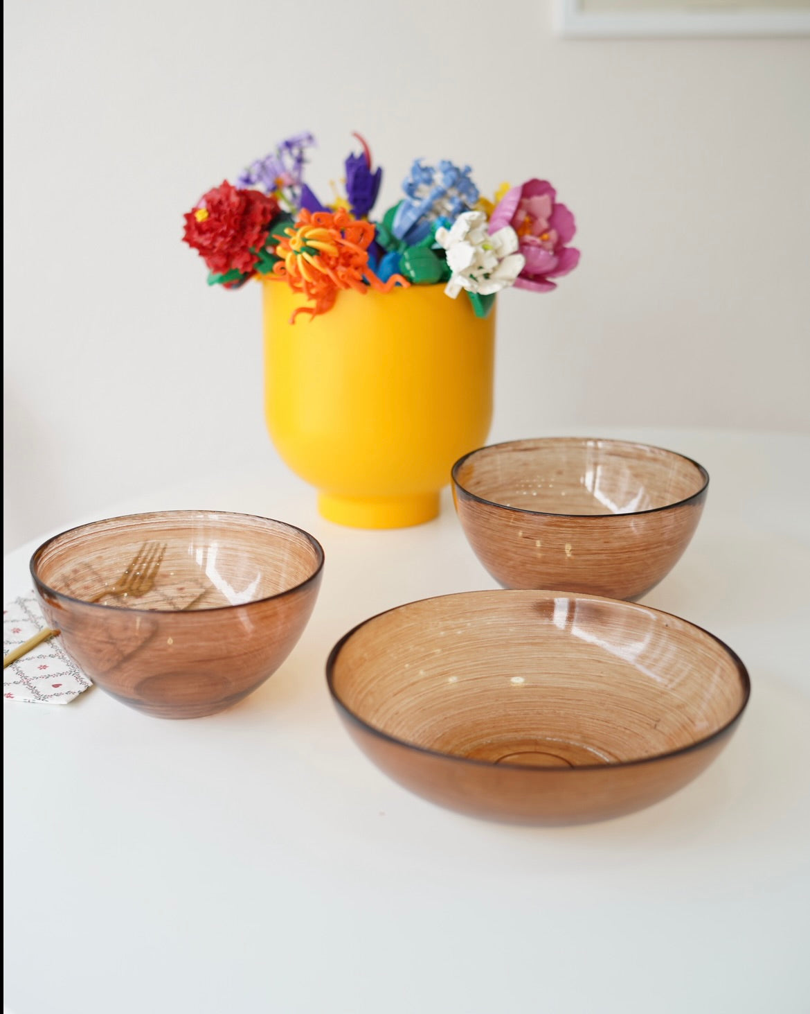 kahverengi kase set 5 parça