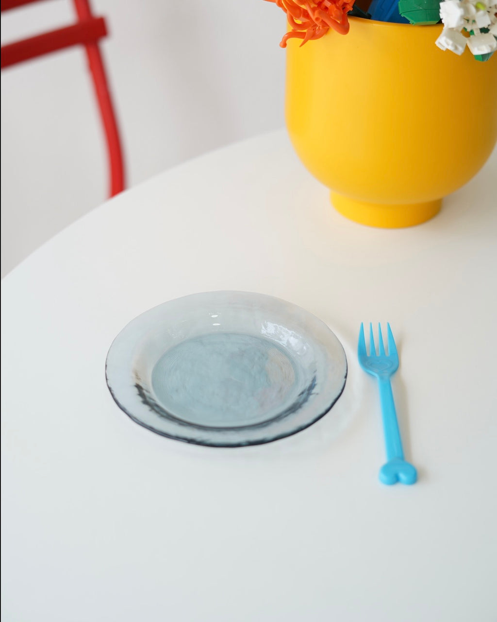 lacivert şeffaf mini tatlı tabağı 4 adet