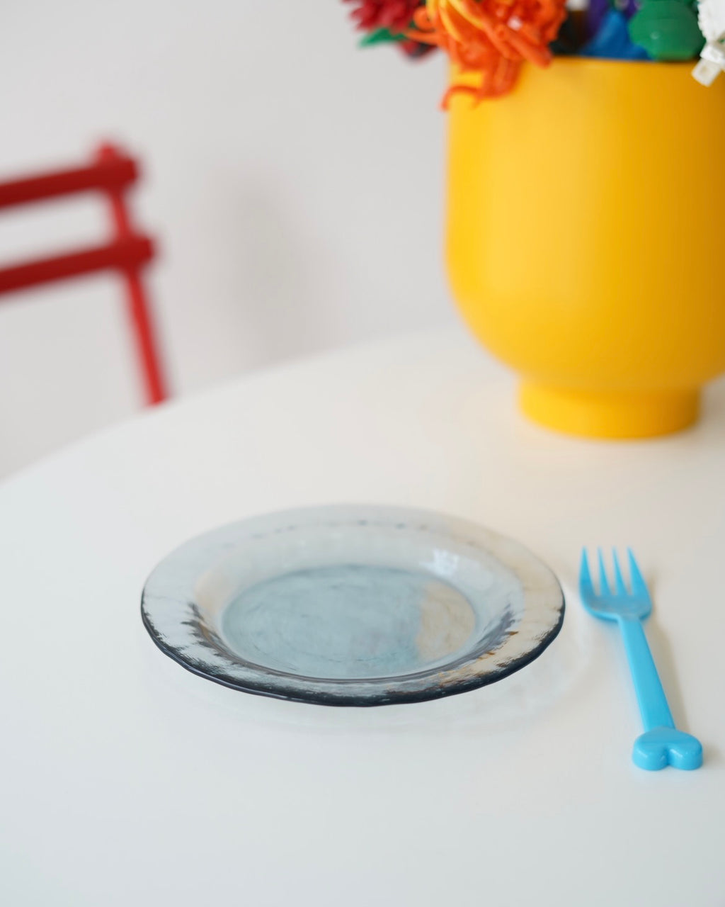 lacivert şeffaf mini tatlı tabağı 6 kişilik