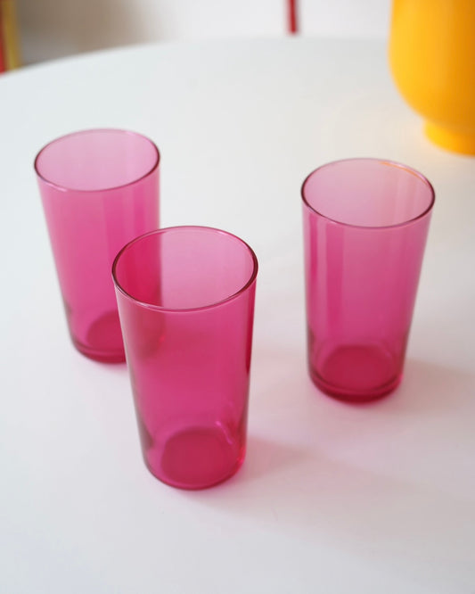 pembe uzun bardak 3 adet
