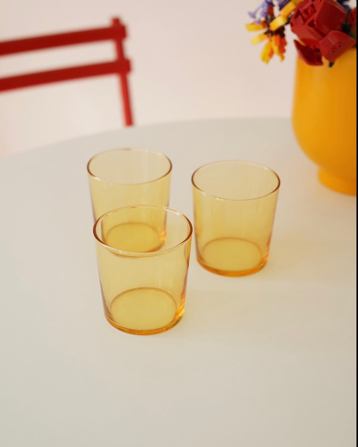 sarı kısa bardak- cup 3 adet