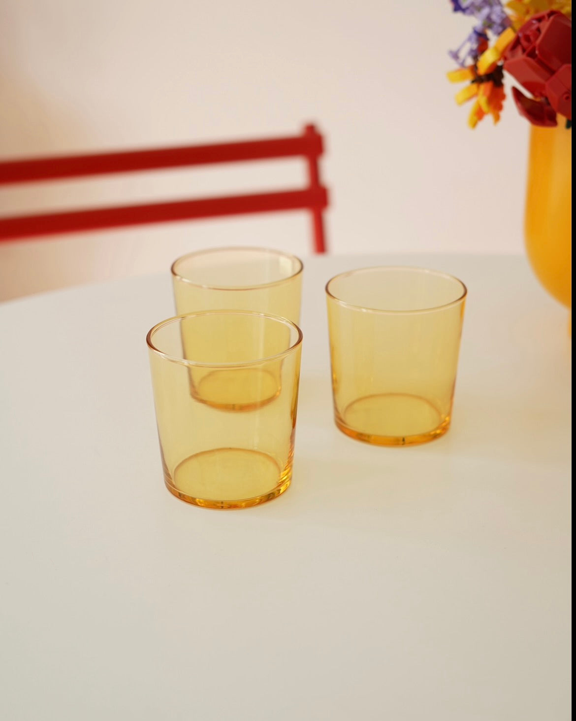 sarı kısa bardak- cup 3 adet