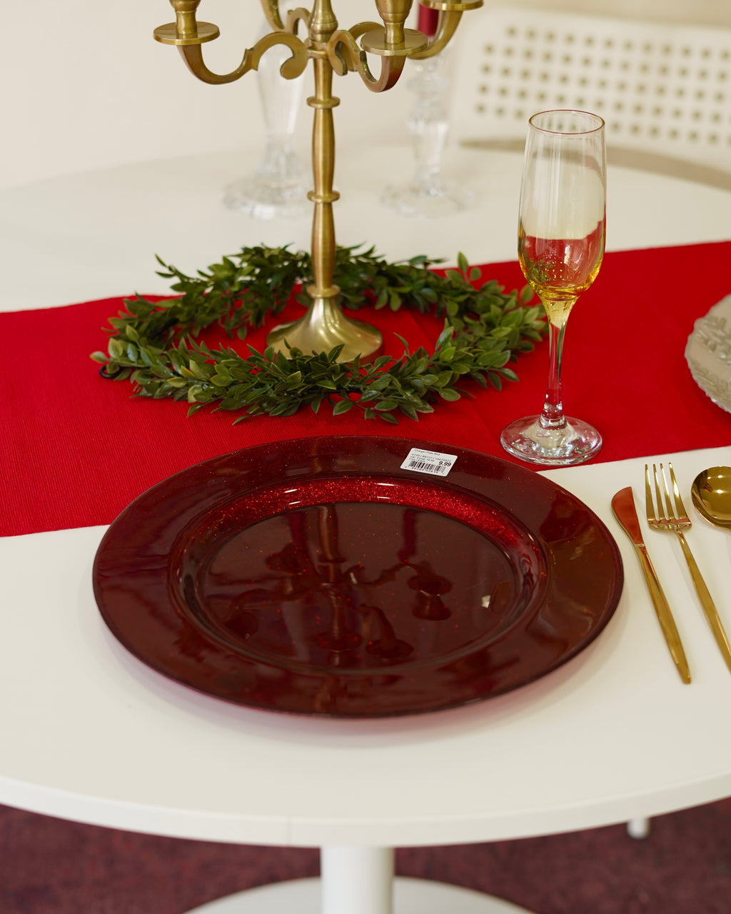 Simli kırmızı 2 kişilik supla