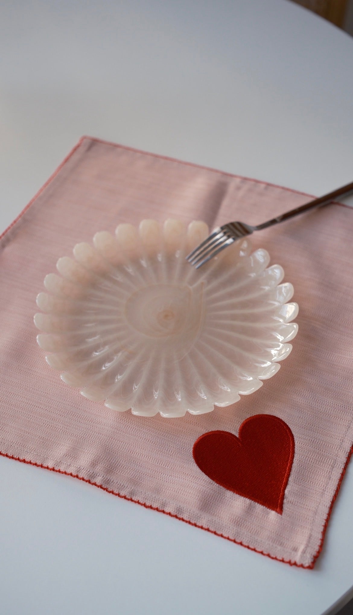 krem papatya pasta tabağı 6 adet