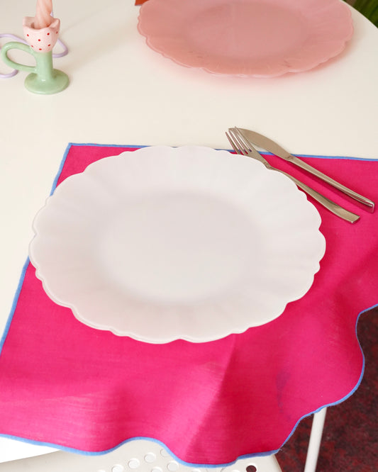 beyaz papatya 33 cm tabak 6 kişilik