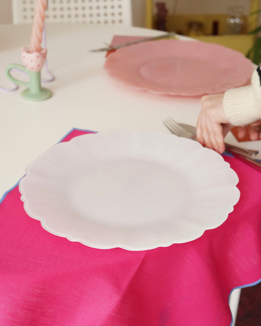 beyaz papatya 33 cm tabak 6 kişilik